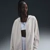 Nike Women's  Sportswear Oversized Jersey Full-zip Hoodie In Brown