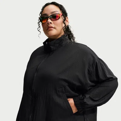 Nike Women's  Sportswear Oversized Lightweight Ripstop Jacket (plus Size) In Black
