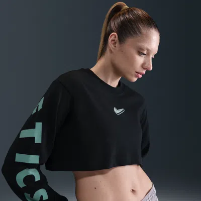 Nike Women's  Sportswear Oversized Long-sleeve Cropped T-shirt