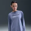 Nike Women's  Sportswear Oversized Long-sleeve T-shirt In Blue