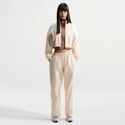 Nike Women's  Sportswear Oversized Mid-rise Track Pants In White