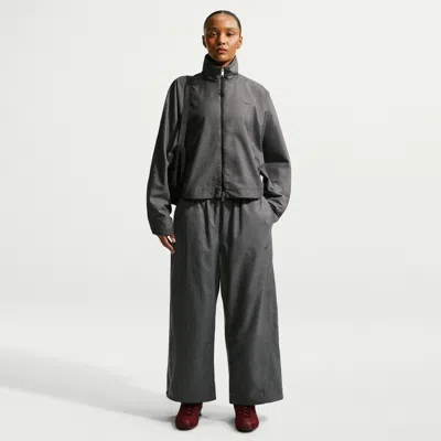 Nike Women's  Sportswear Oversized Mid-rise Woven Pants In Gray