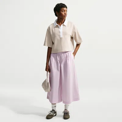 Nike Women's  Sportswear Oversized Mid-rise Poplin Culottes In Purple