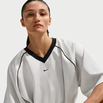 Nike Women's  Sportswear Oversized Satin Top In Gray