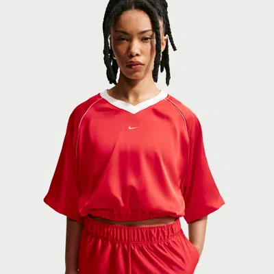Nike Women's  Sportswear Oversized Satin Top In White