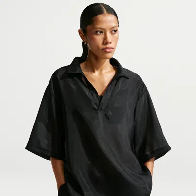 Nike Women's  Sportswear Oversized Sheer Top In Black