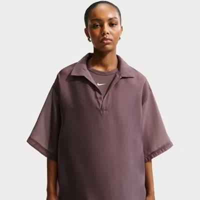 Nike Women's  Sportswear Oversized Sheer Top In Purple