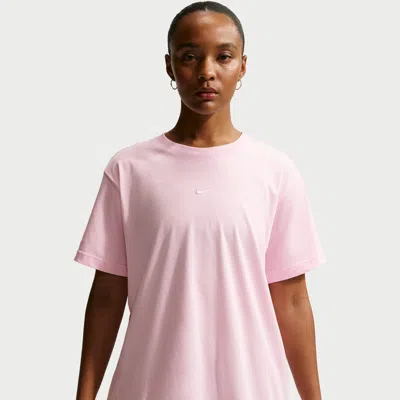Nike Women's  Sportswear Oversized Short-sleeve T-shirt In Pink