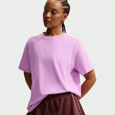 Nike Women's  Sportswear Oversized Short-sleeve T-shirt In Purple