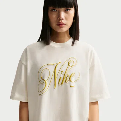 Nike Women's  Sportswear Oversized Short-sleeve T-shirt In Neutral