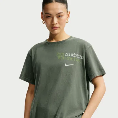 Nike Women's  Sportswear Oversized T-shirt In Green