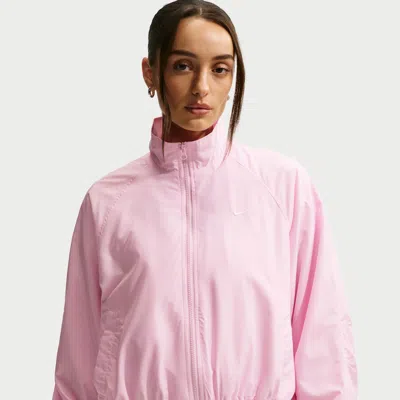 Nike Women's  Sportswear Oversized Uv Track Jacket In Pink