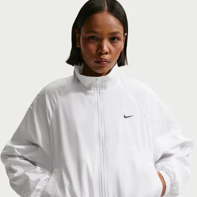 Nike Women's  Sportswear Oversized Uv Track Jacket In White