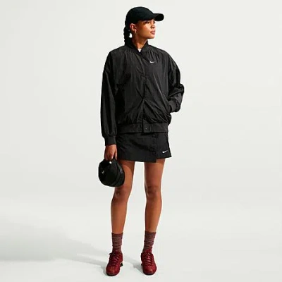 Nike Women's Sportswear Oversized Varsity Jacket In Black