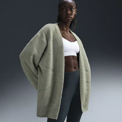 Nike Women's  Sportswear Phoenix Cozy Bouclé Oversized Knit Cardigan In Green