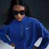 Nike Sportswear Phoenix Fleece Crop Sweatshirt In Blue