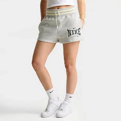 Nike Women's Sportswear Phoenix Fleece 4" High-waisted Shorts In Gray