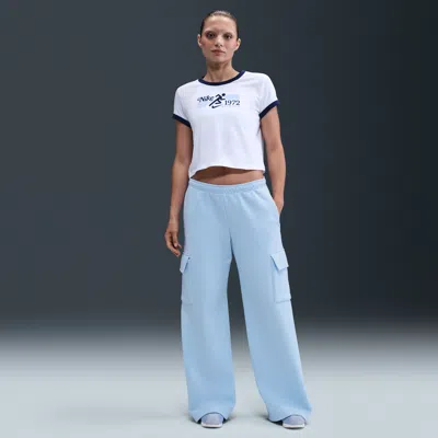 Nike Women's  Sportswear Phoenix Fleece Cargo Sweatpants In Blue