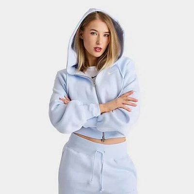 Nike Women's Sportswear Phoenix Fleece Crop Full-zip Hoodie In Multi
