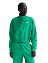 Nike Women's Sportswear Phoenix Fleece Cropped Sweatshirt In Green