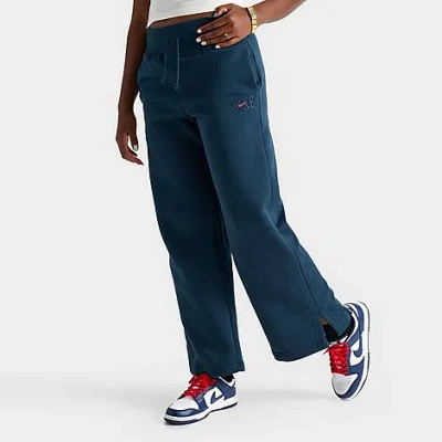 Nike Women's Sportswear Phoenix Fleece Elevation Wide-leg Jogger Pants In Blue