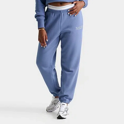 Nike Women's Sportswear Phoenix Fleece High-waisted Jogger Pants In Blue