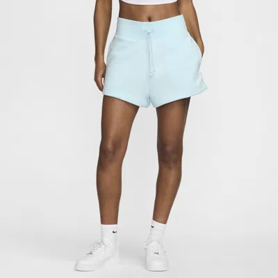 Nike Women's  Sportswear Phoenix Fleece High-waisted Loose Shorts In Blue