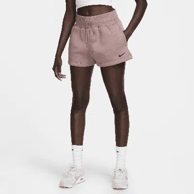 Nike Women's  Sportswear Phoenix Fleece High-waisted Loose Shorts In Purple