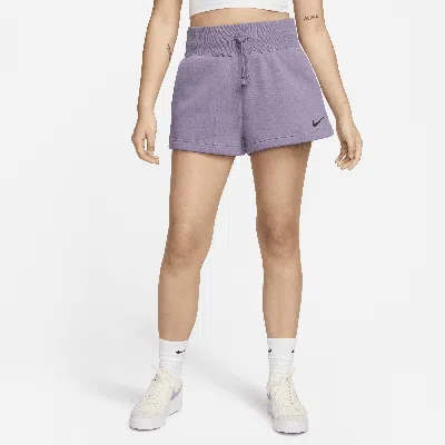 Nike Women's  Sportswear Phoenix Fleece High-waisted Loose Shorts In Purple