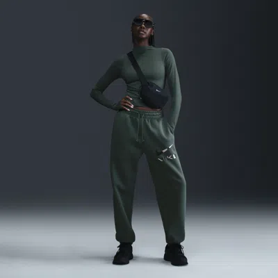 Nike Women's  Sportswear Phoenix Fleece High-waisted Oversized Pants In Green