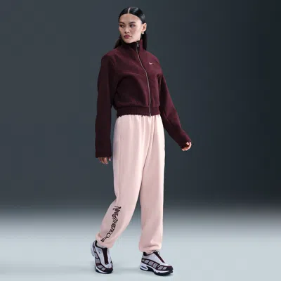Nike Women's  Sportswear Phoenix Fleece High-waisted Oversized Pants In Red