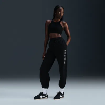 Nike Women's  Sportswear Phoenix Fleece High-waisted Oversized Sweatpants In Black
