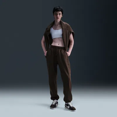 Nike Women's  Sportswear Phoenix Fleece High-waisted Oversized Sweatpants In Brown