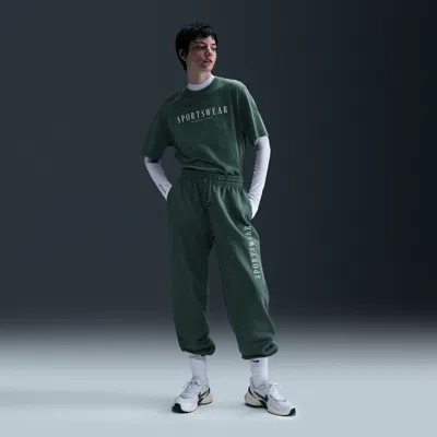 Nike Women's  Sportswear Phoenix Fleece High-waisted Oversized Sweatpants In Green