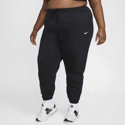 Nike Women's  Sportswear Phoenix Fleece High-waisted Oversized Sweatpants (plus Size) In Black