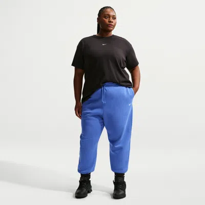 Nike Women's  Sportswear Phoenix Fleece High-waisted Oversized Sweatpants (plus Size) In Blue