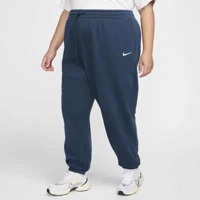 Nike Women's  Sportswear Phoenix Fleece High-waisted Oversized Sweatpants (plus Size) In Blue