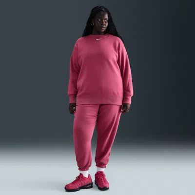 Nike Women's  Sportswear Phoenix Fleece High-waisted Oversized Sweatpants (plus Size) In Purple