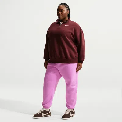 Nike Women's  Sportswear Phoenix Fleece High-waisted Oversized Sweatpants (plus Size) In Purple