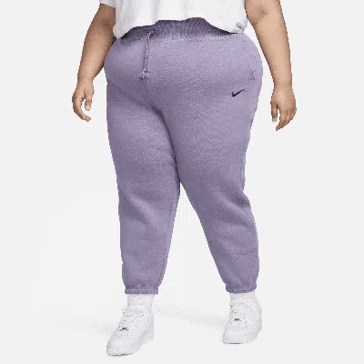 Nike Women's  Sportswear Phoenix Fleece High-waisted Oversized Sweatpants (plus Size) In Purple