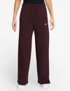 Nike Sportswear Phoenix High Waist Wide Leg Sweatpants In Brown