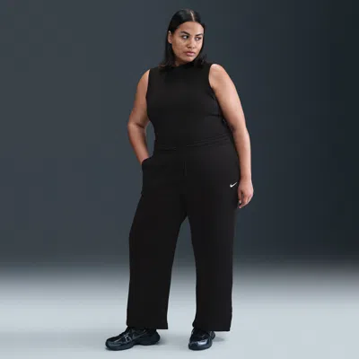 Nike Women's  Sportswear Phoenix Fleece High-waisted Pants (plus Size) In Black