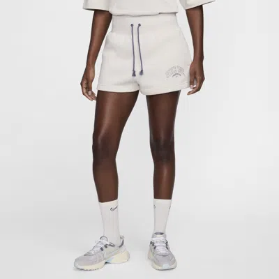 Nike Women's  Sportswear Phoenix Fleece High-waisted Shorts In Grey