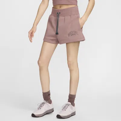 Nike Women's  Sportswear Phoenix Fleece High-waisted Shorts In Purple