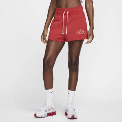 Nike Women's  Sportswear Phoenix Fleece High-waisted Shorts In Red