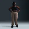 Nike Women's  Sportswear Phoenix Fleece High-waisted Wide-leg Graphic Pants (plus Size) In Brown
