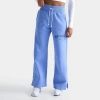 Nike Women's  Sportswear Phoenix Fleece High-waisted Wide-leg Logo Pants In Royal Pulse 