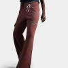 Nike Women's Sportswear Phoenix Fleece High-waisted Wide-leg Logo Pants In Red Sepia