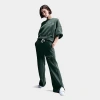 Nike Women's  Sportswear Phoenix Fleece High-waisted Wide-leg Logo Pants In Vintage Green 