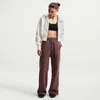 Nike Sportswear Phoenix High Waist Wide Leg Sweatpants In Brown